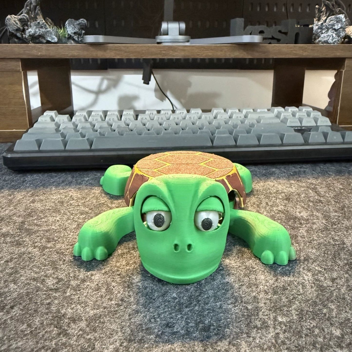 TurtleHaha Coaster – Funny Popping Eyes Stress Relief Toy 3D Printed